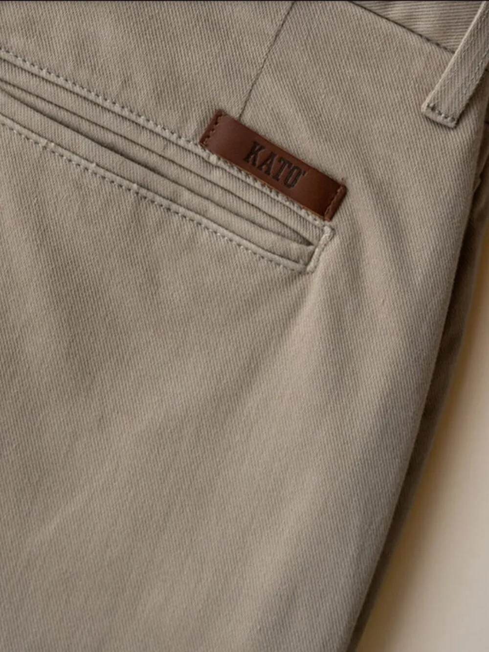 Sand Beige Denit® Stretch Chino by Hiroshi Kato NWT - Picture 5 of 6